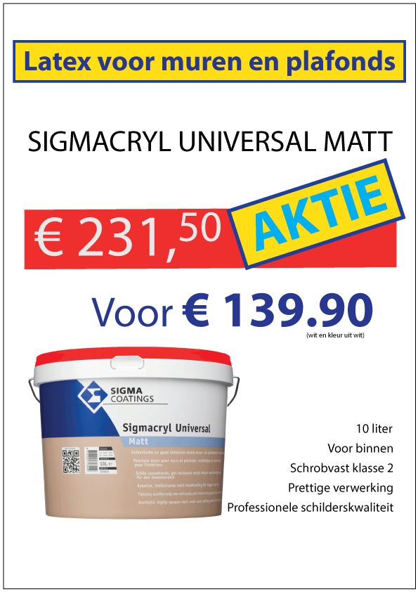 sigmacryl actie 129 euro